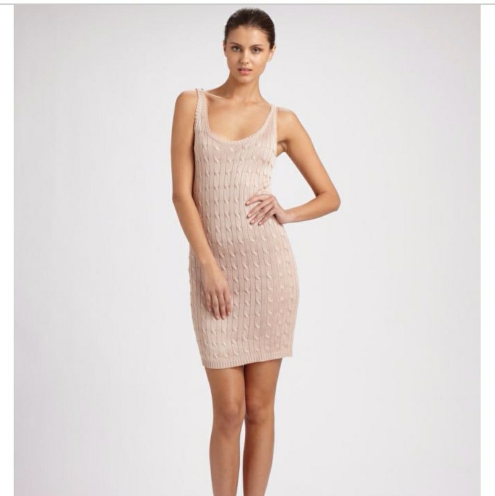 Ralph Lauren Black Label cable sweater tank dress